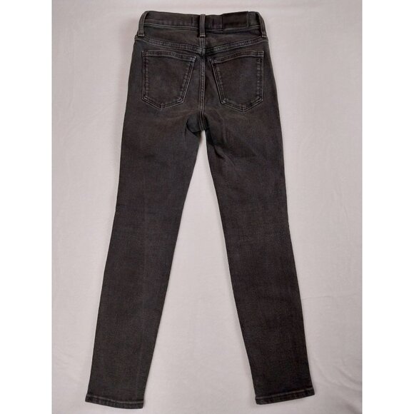 Madewell Petite 10" High-Rise Skinny Jeans in Black Starkey Wash Sz 25P - Picture 5 of 15